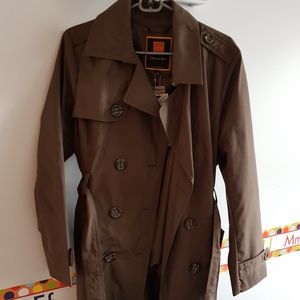 Brown trench coat